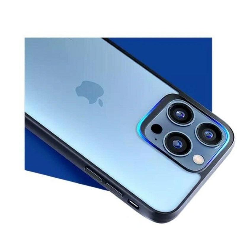 3mk Satin Armor Case+ skirtas Apple iPhone 16 Pro Max, permatomas su juodu rėmu