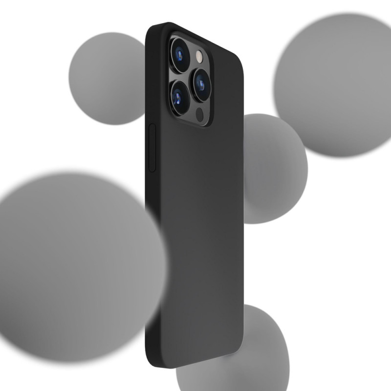 3mk Silicone Case silikoninis dėklas, skirtas Apple iPhone 16 Pro, juodas