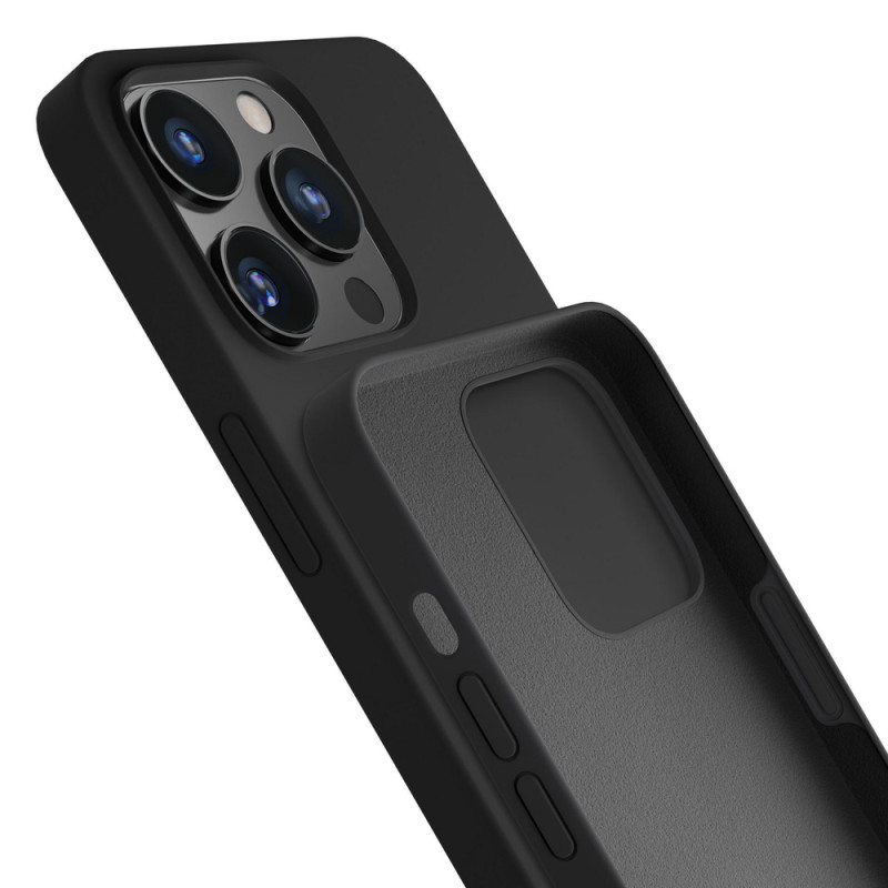 3mk Silicone Case silikoninis dėklas, skirtas Apple iPhone 16 Pro, juodas