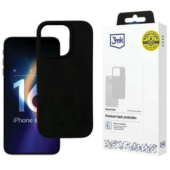 3mk Silicone Case silikoninis dėklas Apple iPhone 16 Pro Max, juodas