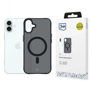 3mk Smoke MagCase su MagSafe, skirta Apple iPhone 16 Plus (W-3SmoMaCa-AiP16Plu-0), pusiau permatomas