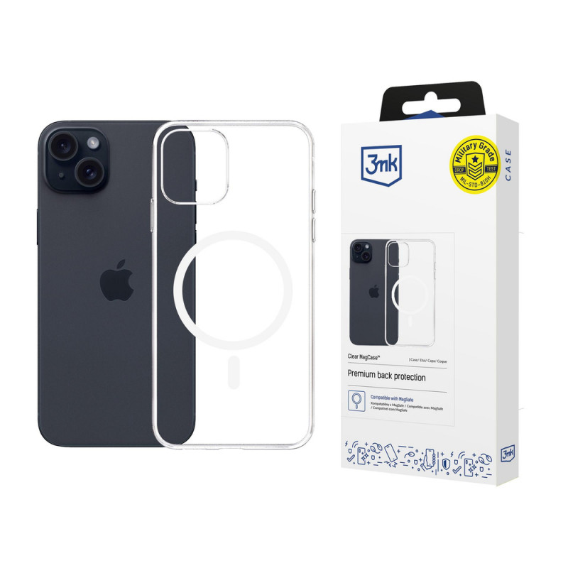3mk Clear MagCase, skaidrus, skirtas Apple iPhone 15