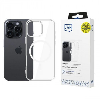3mk Clear MagCase skirtas Apple iPhone 16 Pro Max, permatomas