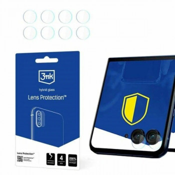 3mk Lens Protect hibridinio stiklo fotoaparato objektyvo apsauga Motorola Razr 50 (priekiniam objektyvui), 4 vnt.
