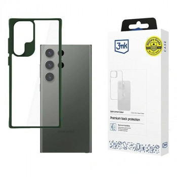 3MK Satin Armor Case+ apsauginis dėklas Samsung Galaxy S24 Ultra, žalias
