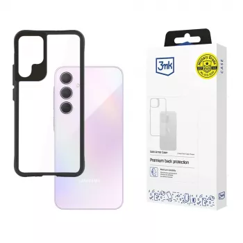 3MK Satin Armor Case+ W-3SArCaP-SaGa106-0 dėklas skirtas Samsung Galaxy A35 5G, permatomas su juodu rėmeliu