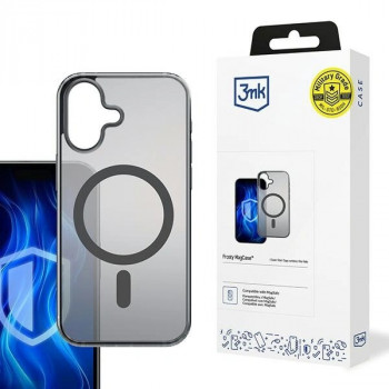 3MK Frosty MagCase dėklas, skirtas Apple iPhone 16, juodas