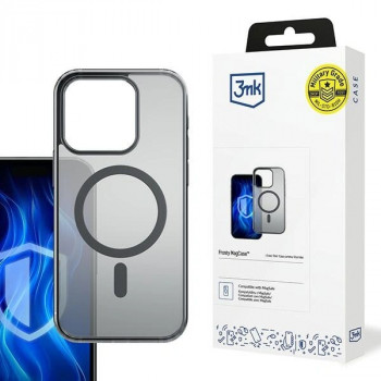3MK Frosty MagCase dėklas Apple iPhone 16 Pro, juodas