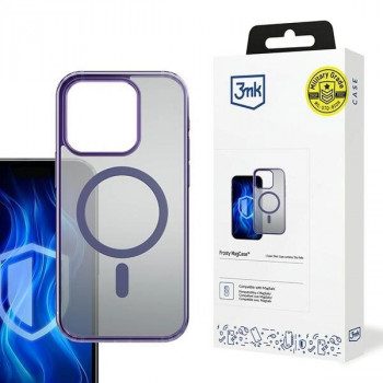 3MK Frosty MagCase MagSafe išmaniojo telefono dėklas skirtas Apple iPhone 16 Pro Max, purpurinės spalvos