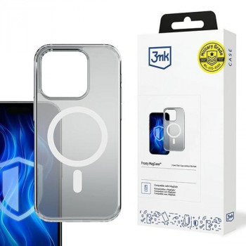 3MK Frosty MagCase MagSafe išmaniojo telefono dėklas Apple iPhone 15 Pro, baltas