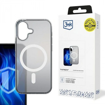 3MK Frosty MagCase MagSafe išmaniojo telefono dėklas Apple iPhone 16, baltas