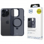 3MK Smoke Case Mag&Stand dėklas skirtas Apple iPhone 16 Pro Max, polikarbonatas, juodas
