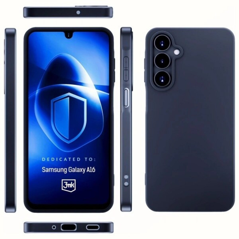 3MK Matt Case dėklas skirtas Samsung Galaxy A16, juodas