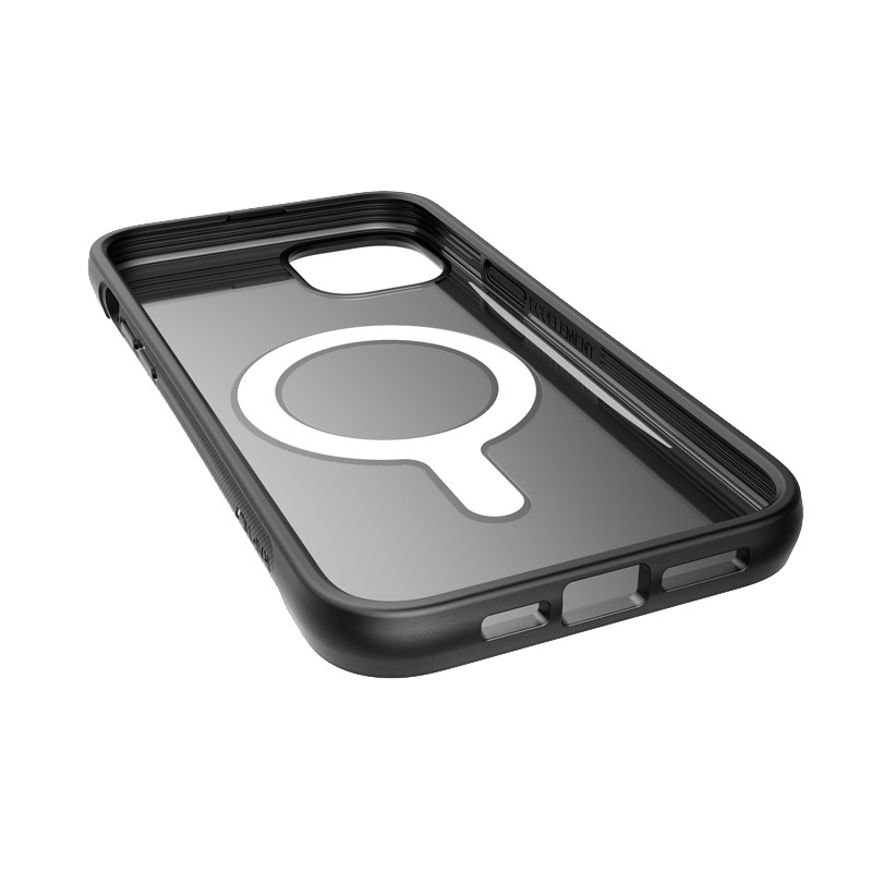 X-Doria Raptic Clutch MagSafe dėklas, skirtas Apple iPhone 14 Plus / 15 Plus, juodas