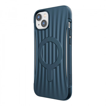 X-Doria Raptic Clutch MagSafe dėklas, skirtas Apple iPhone 14 Plus / 15 Plus, marine blue