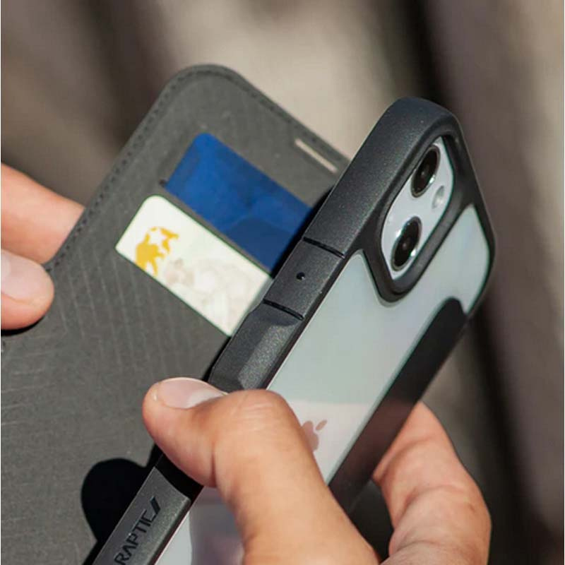 X-Doria Raptic Urban Folio dėklas Apple iPhone 14 Plus / 15 Plus, juodas