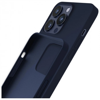 3MK Silicone Case silikoninis dėklas, skirtas Apple iPhone 16 Pro Max, tamsiai mėlynos spalvos