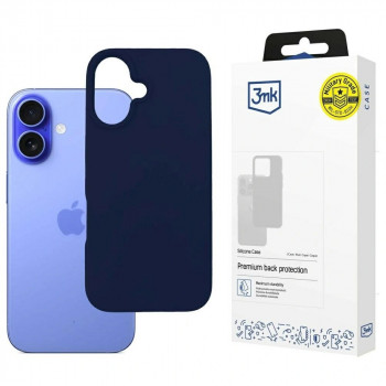 3MK Silicone Case silikoninis dėklas, skirtas Apple iPhone 16 Plus, tamsiai mėlynas
