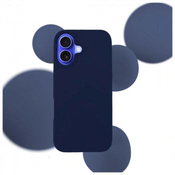 3MK Silicone Case silikoninis dėklas, skirtas Apple iPhone 16 Plus, tamsiai mėlynas