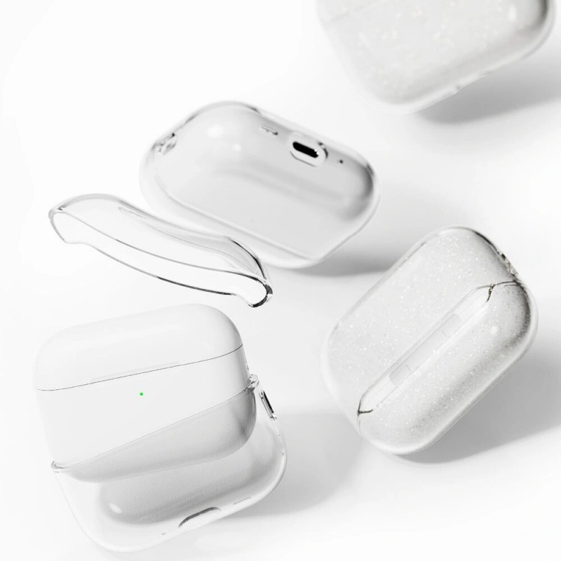 Ringke Air dėklas Apple AirPods Pro 3 ausinukų įkrovimo dėžutei, permatomas