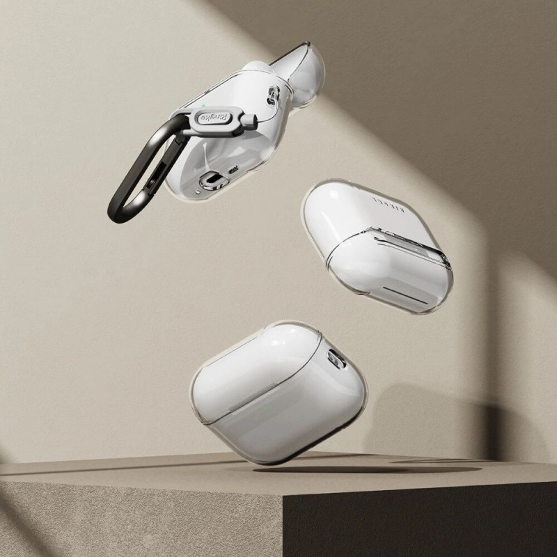Ringke Air dėklas Apple AirPods Pro 3 ausinukų įkrovimo dėžutei, permatomas
