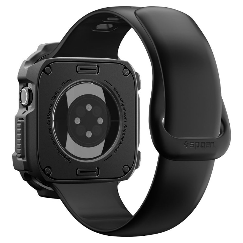 Spigen Rugged Armor ACS11886 dėklas, skirtas Apple Watch 12 46 mm, matinė juoda