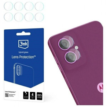 3MK Lens Protection hibridinio stiklo fotoaparato objektyvo apsauga, skirta Motorola Moto G55 5G (4 vnt.)