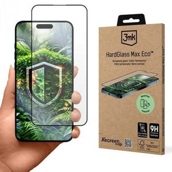 3MK HardGlass Max Eco grūdintas stiklas, skirtas Apple iPhone 15 Plus / 16 Plus