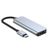 Tech-Protect V2 4-i-1 USB-C šakotuvas, pilkas