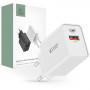 Tech-Protect NC30W 2 portų sieninis įkroviklis PD 30W QC 3.0, baltas