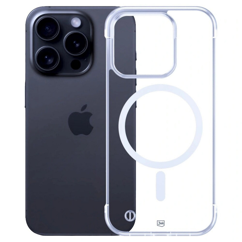 3mk Just20g MagCase Apple iPhone 15 Pro Max išmaniojo telefono dėklas, permatomas