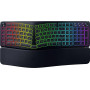 Razer Pro Type Ergo belaidė ergonominė klaviatūra su skeltine išdėstymo schema, Bluetooth, USB-C, 5 makroklavišais ir RGB apšvietimu