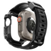 Spigen Rugged Armor Pro Spigen dirželis su korpusu, skirtas Apple Watch Ultra 1 / 2 / 3 49 mm, juodas
