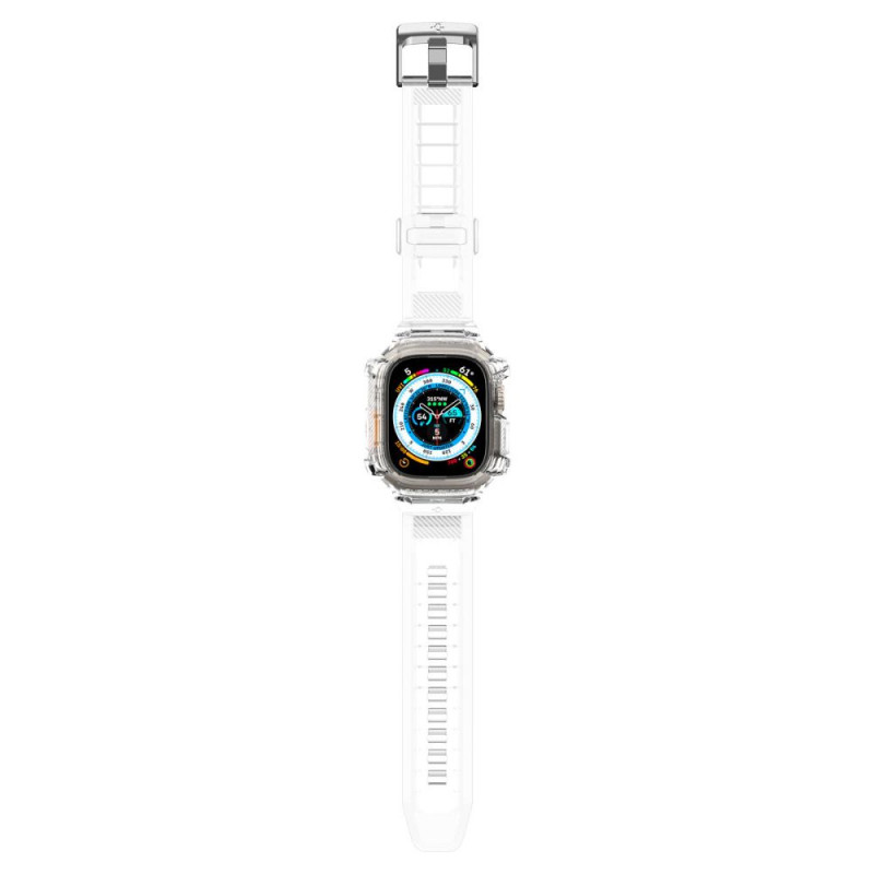 Spigen Rugged Armor Pro apyrankė su korpusu, skirta Apple Watch Ultra 49 mm, Crystal Clear