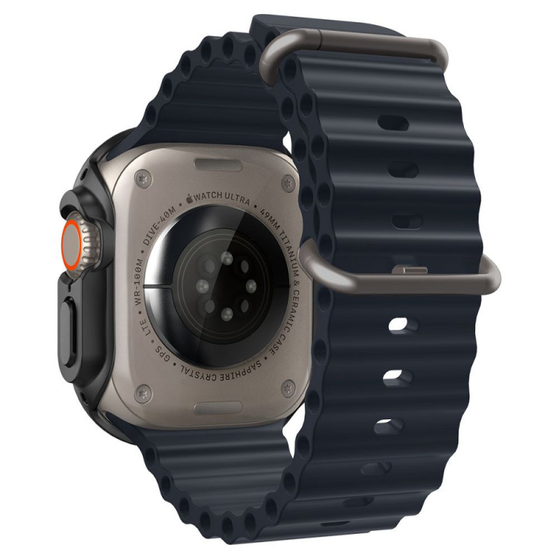 Spigen Thin Fit Spigen dėklas, skirtas Apple Watch Ultra 1 / 2 / 3 49 mm, juodas