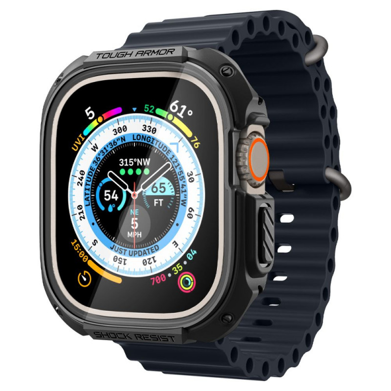 Spigen Tough Armor išmaniojo laikrodžio Apple Watch Ultra 49 mm dėklas, juodas