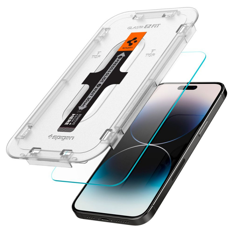 Spigen GLAS.tR EZ Fit grūdintas stiklas Apple iPhone 14 Pro Max (2 vnt.)