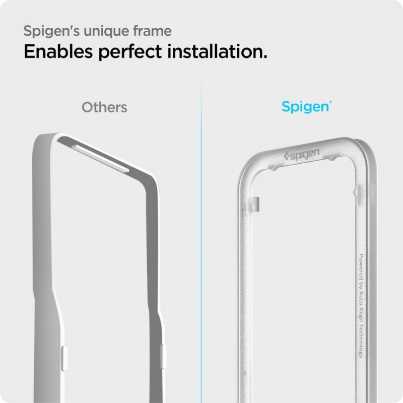 Spigen ALM Glass FC grūdintas stiklas, skirtas Apple iPhone 13 / 13 Pro / 14, juodas