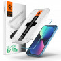 Spigen GLAS.tR EZ Fit grūdintas stiklas su montavimo rėmeliu Apple iPhone 13 / 13 Pro / 14 / 16e / 17e, permatomas