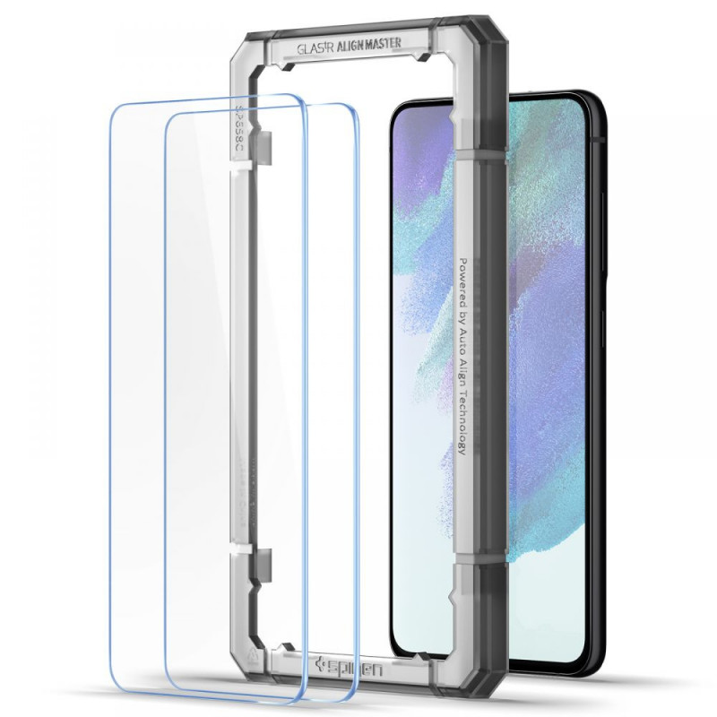 Spigen AlignMaster GLAS.tR grūdintas stiklas, skirta Samsung Galaxy S21 FE (2 vnt.)