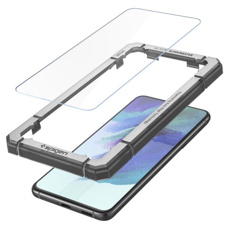 Spigen AlignMaster GLAS.tR grūdintas stiklas, skirta Samsung Galaxy S21 FE (2 vnt.)