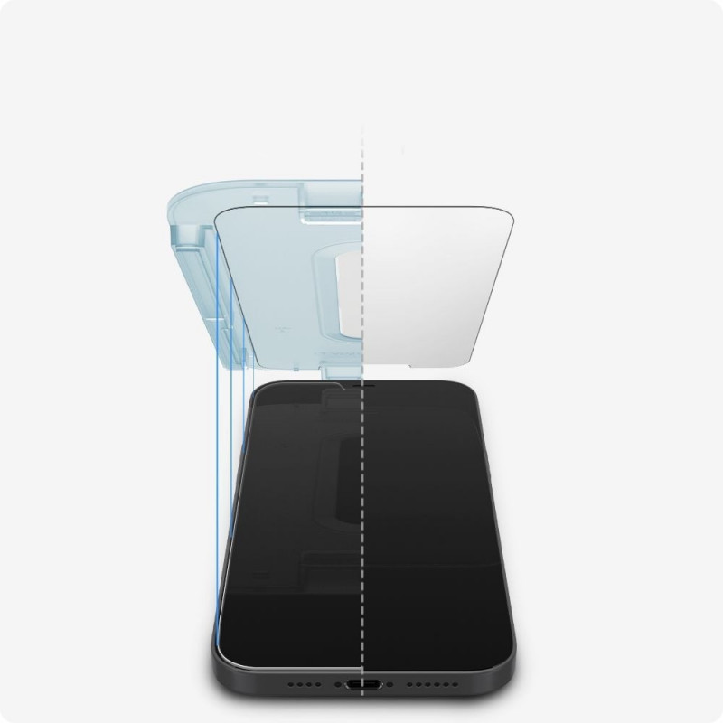 Spigen GLAS.tR EZ Fit grūdintas stiklas Apple iPhone 12 / 12 Pro (2 vnt.)