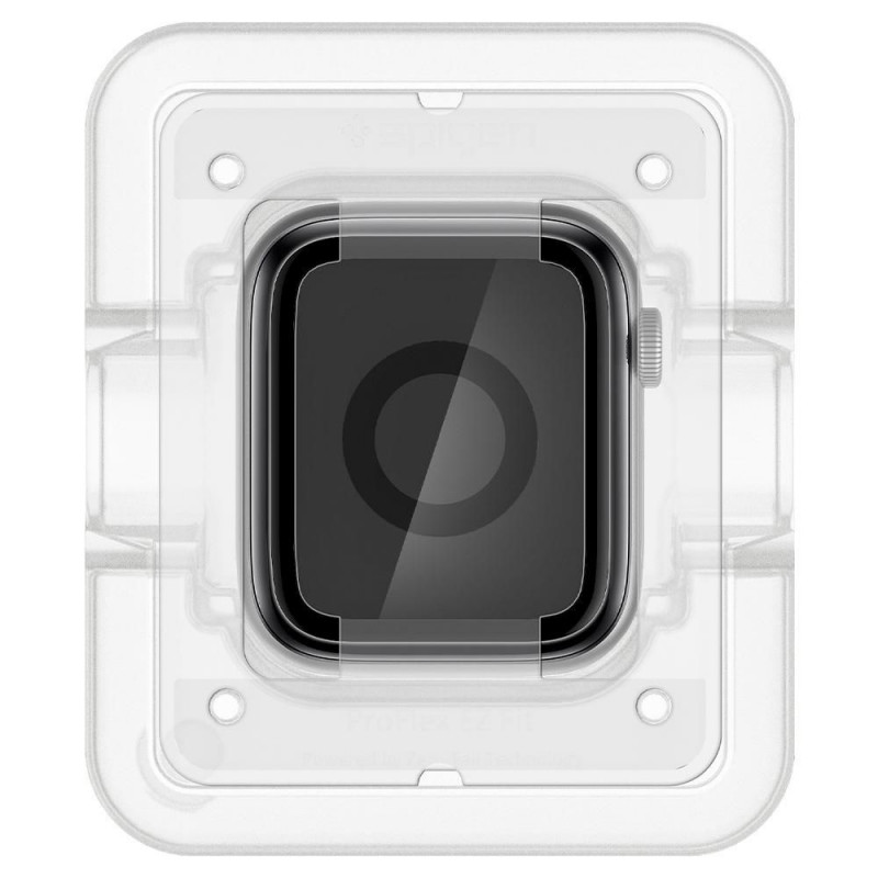 Spigen ProFlex EZ Fit AFL01220 hibridinio stiklo ekrano apsauga Apple Watch 4/5/6/7/8/9/SE 44/45 mm