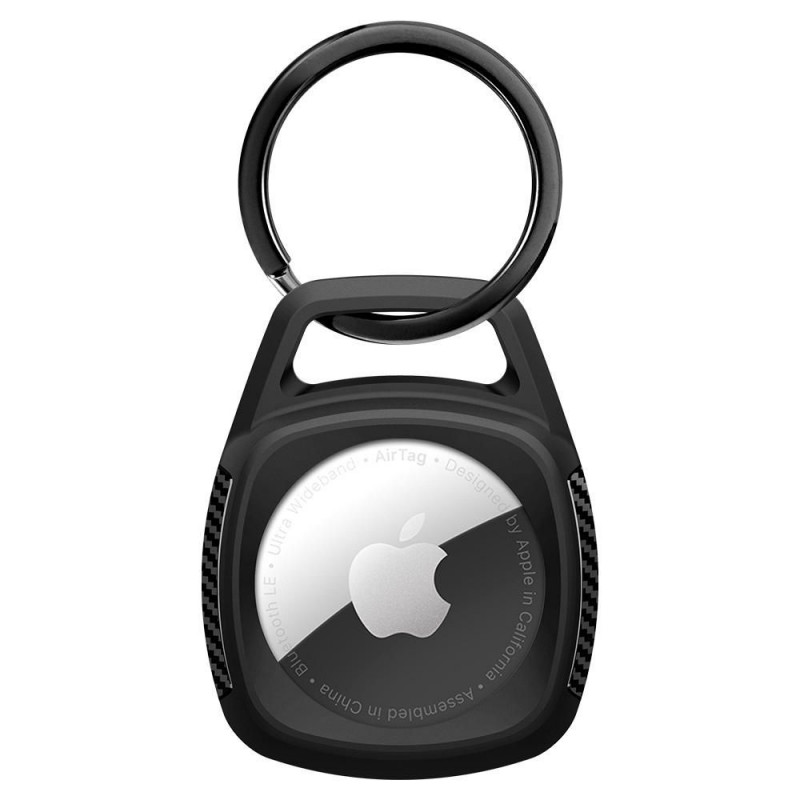 Spigen Rugged Armor Apple AirTag dėklas, matte black