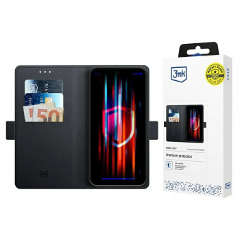 3MK Wallet Case dėklas, skirtas Samsung Galaxy S25+, juodas