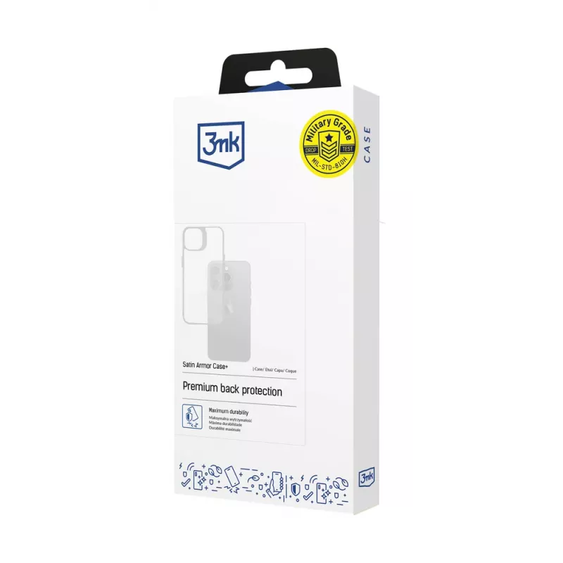 3MK Satin Armor Case+ dėklas Samsung Galaxy S25, permatomas