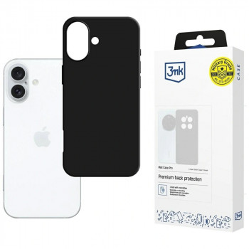3MK Matt Case Pro dėklas, skirtas Apple iPhone 16 Plus, juodas