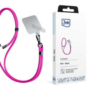 3MK EasyClip telefono pakabukas, Pink / Black