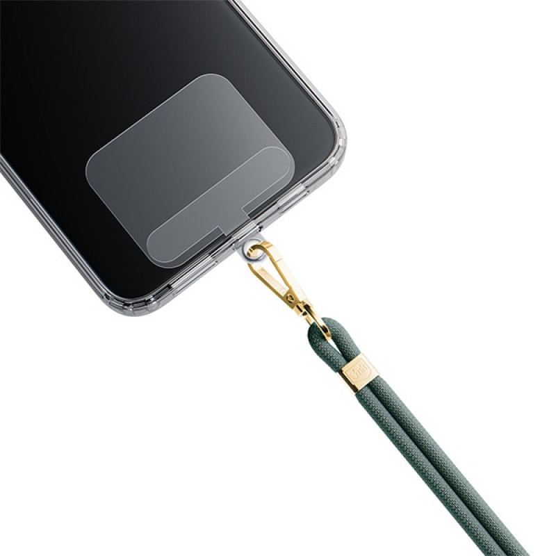 3MK EasyClip telefonų pakabukas, Dark Green / Gold