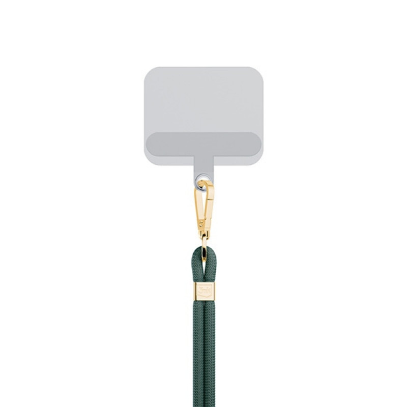 3MK EasyClip telefonų pakabukas, Dark Green / Gold